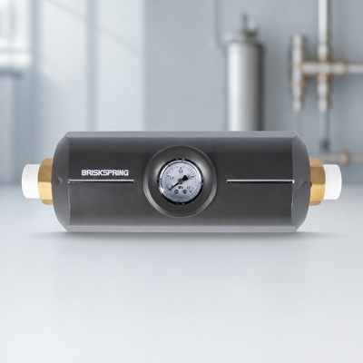 Y1 家全体用物理水軟水器（圧力計一体型、塩不要スケール制御用）