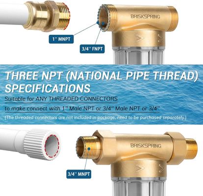 BPA 無料のオールハウスセルフフラッシングスピンダウンと堆積物トラッパーフィルター