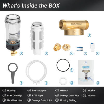 全家使用向け、両面スクレープ深層洗浄機能を備えたハイエンド再利用可能逆洗沈殿物フィルター
