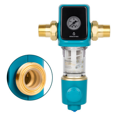 プレミアム40ミクロン沈殿物プレフィルター、BPAフリー自動逆洗スクレーパー付き、家庭用