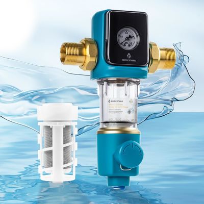 プレミアム40ミクロン沈殿物プレフィルター、BPAフリー自動逆洗スクレーパー付き、家庭用