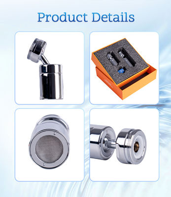 360度回転式マイクロナノバブル蛇口エクステンダー、1リットルあたり1000億個のバブル、0.001～0.1mmのバブル直径で高効率の深層洗浄を実現