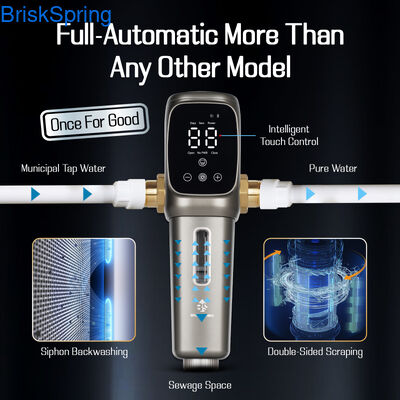 完全自動プレフィルター スマート沈殿物フィルター,自動洗浄 家庭用水道保護のための全屋用水道プレフィルター