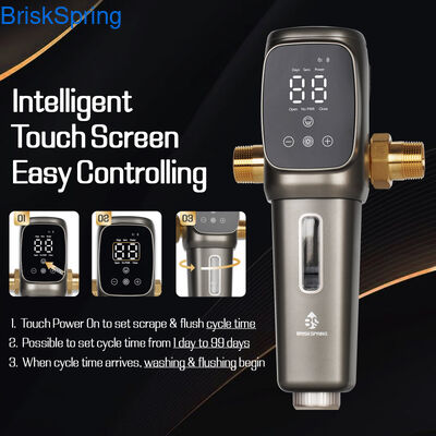 自動バックウォッシュ前フィルター インテリジェント沈殿物フィルター,高流量前フィルター ビラ,アパート,家庭用水入口