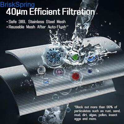316L Stainless Steel Mesh Water Pre Filter with 6T/H High Flow and Smart Touch Control