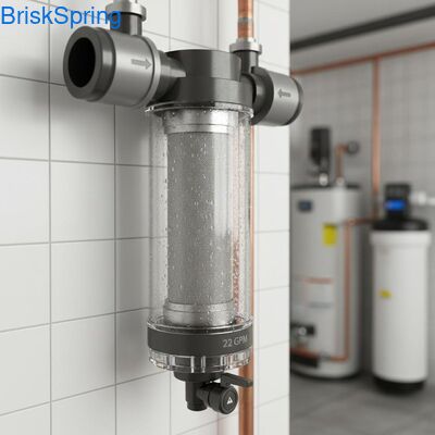 軽量な全屋用水予濾器 食品グレードのステンレス鋼アンチブロック構造と22 GPMの流量率