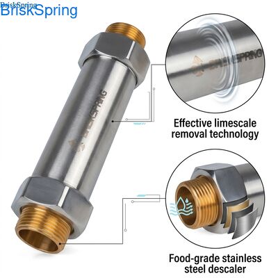 Stainless Steel Food-Grade Water Descaler – Rust-Proof, Corrosion-Resistant, Multi-Pipe Compatible for Indoor & Outdoor Use