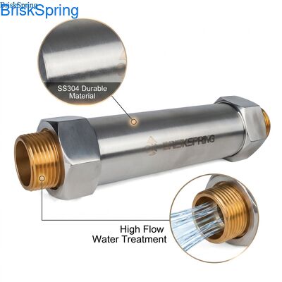 全住宅用1インチ水垢除去装置、1～2トン/時流量、SS304材質